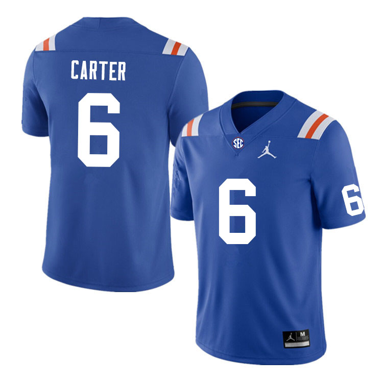 Men #6 Zachary Carter Florida Gators College Football Jerseys Sale-Throwback - Click Image to Close